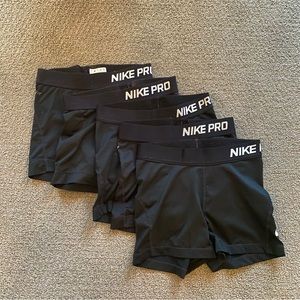 Nike Pros Black 3” Size XS - Used